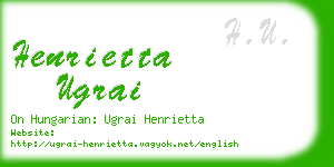 henrietta ugrai business card